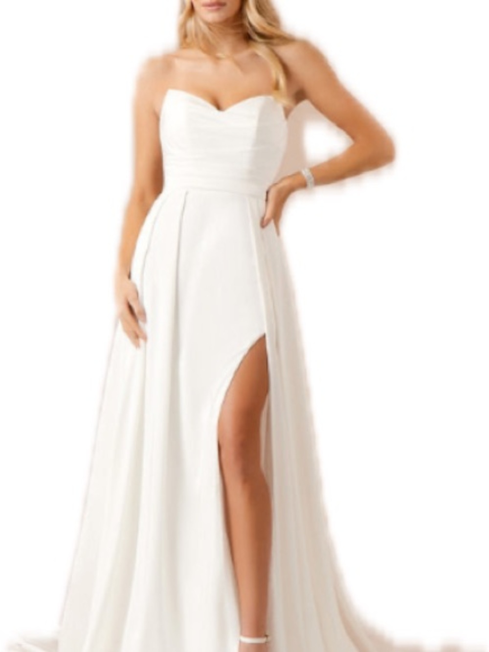 AZAZIE Marisela Diamond A-Line Sequins Crepe Back Satin Dress Size 10 - Picture 3 of 10